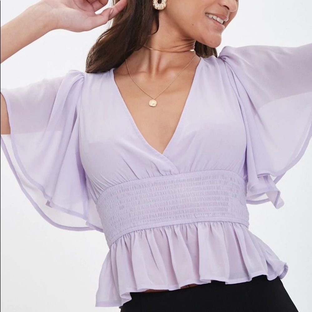 Lavender Butterfly Top